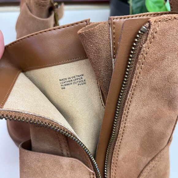 Michael Kors Womens Perry Brown Suede‎ Leather Platform Moto Boots size 8 - Picture 9 of 10